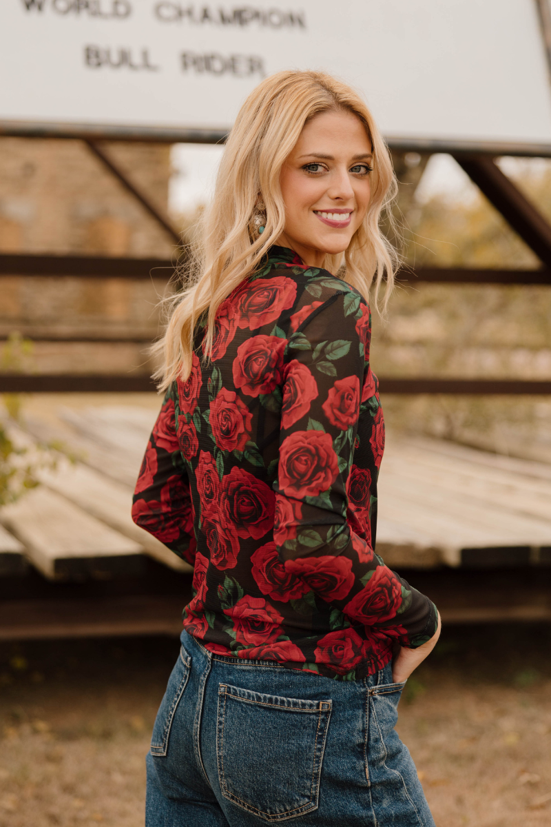 Sterling Kreek - Vendita all'ingrosso Camicetta - Donna - Top a Rete Rosa del Mio Cuore3