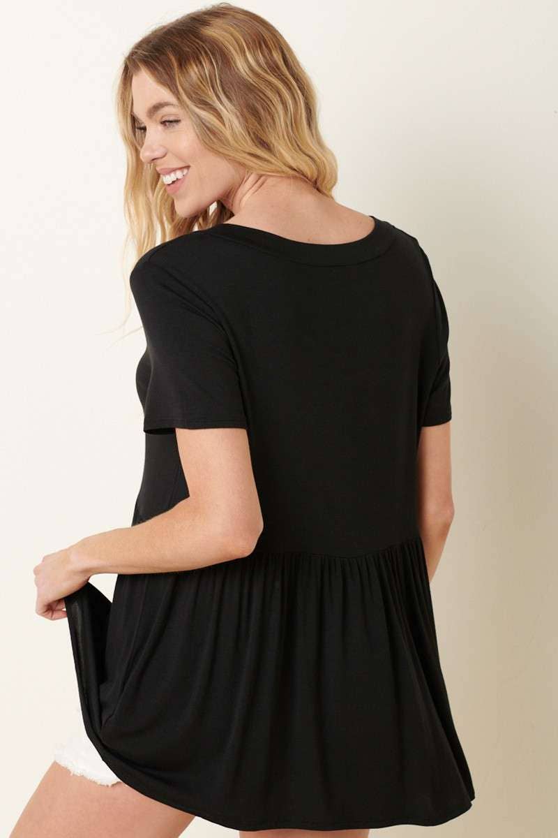 mittoshop - Wholesale Tunic - Women's - BT8128-BAMBOO V-NECK BABYDOLL TOP23