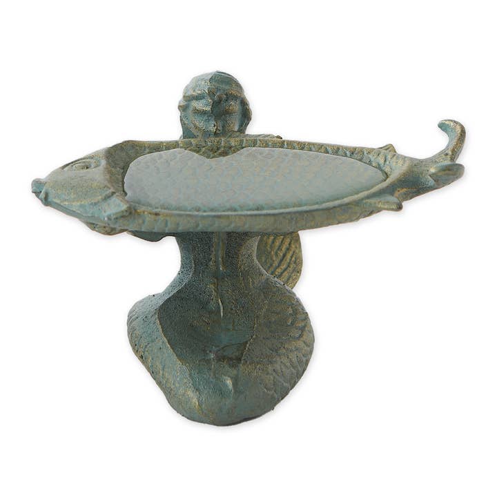 Welcome Home Unbeatable Deals - Wholesale Bird Bath - Mermaid With Fish Birdbath1