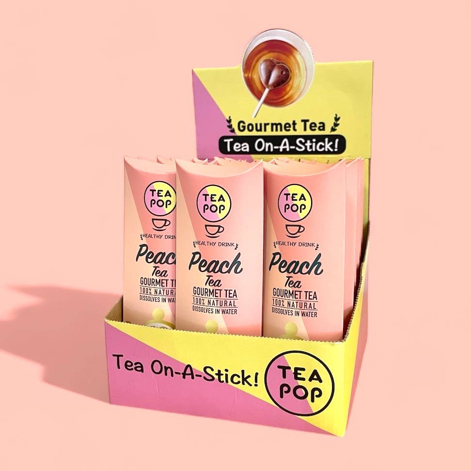 Northern Tea Company - Wholesale Tea Bags - Peach TEA on-a-stick! Gourmet Tea 20x sticks Tray) (Cop1
