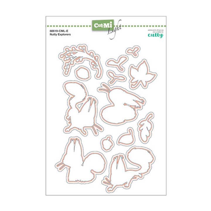 Fustelle sottili per timbri trasparenti Nutty Explorers per la vendita all'ingrosso da parte di Impronte D'Autore