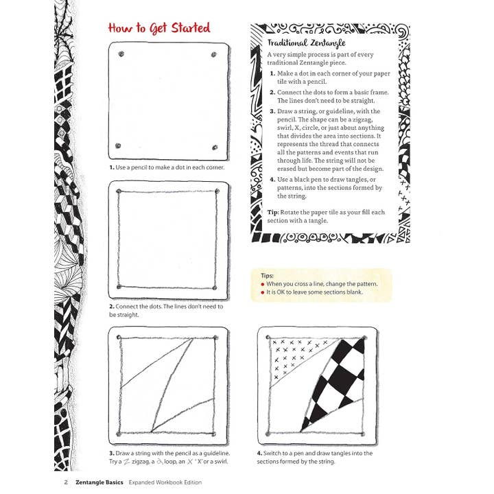 Fox Chapel Publishing – Artes e entretenimento por atacado – Noções básicas do Zentangle, Edição de pasta de trabalho expandida2