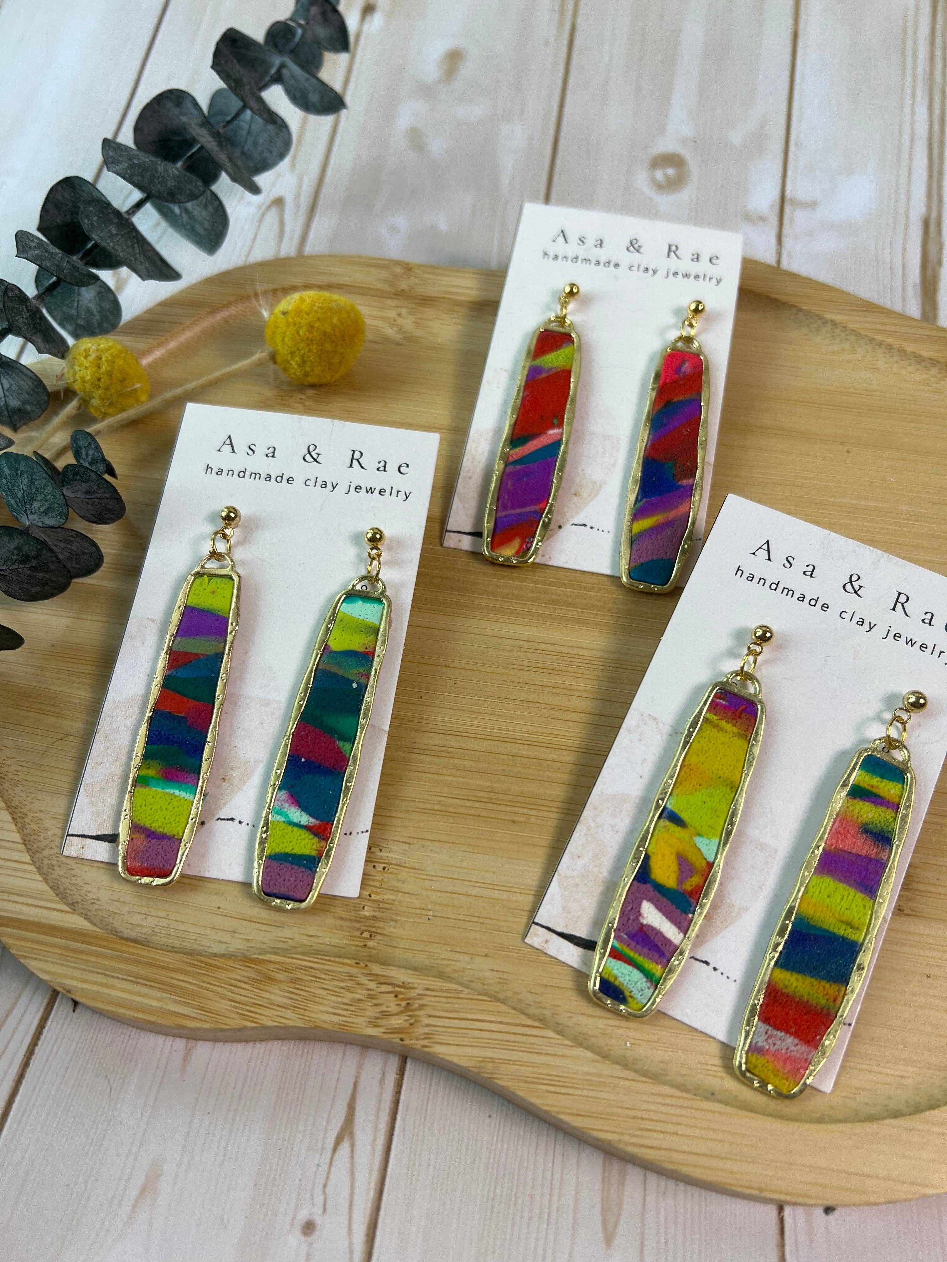 Asa&Rae - Wholesale Dangle Earrings - Oblong Rectangle Dangle1