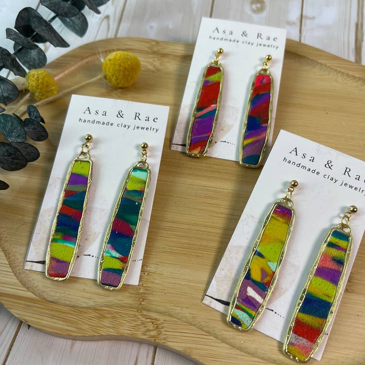 Asa&Rae - Wholesale Dangle Earrings - Oblong Rectangle Dangle1