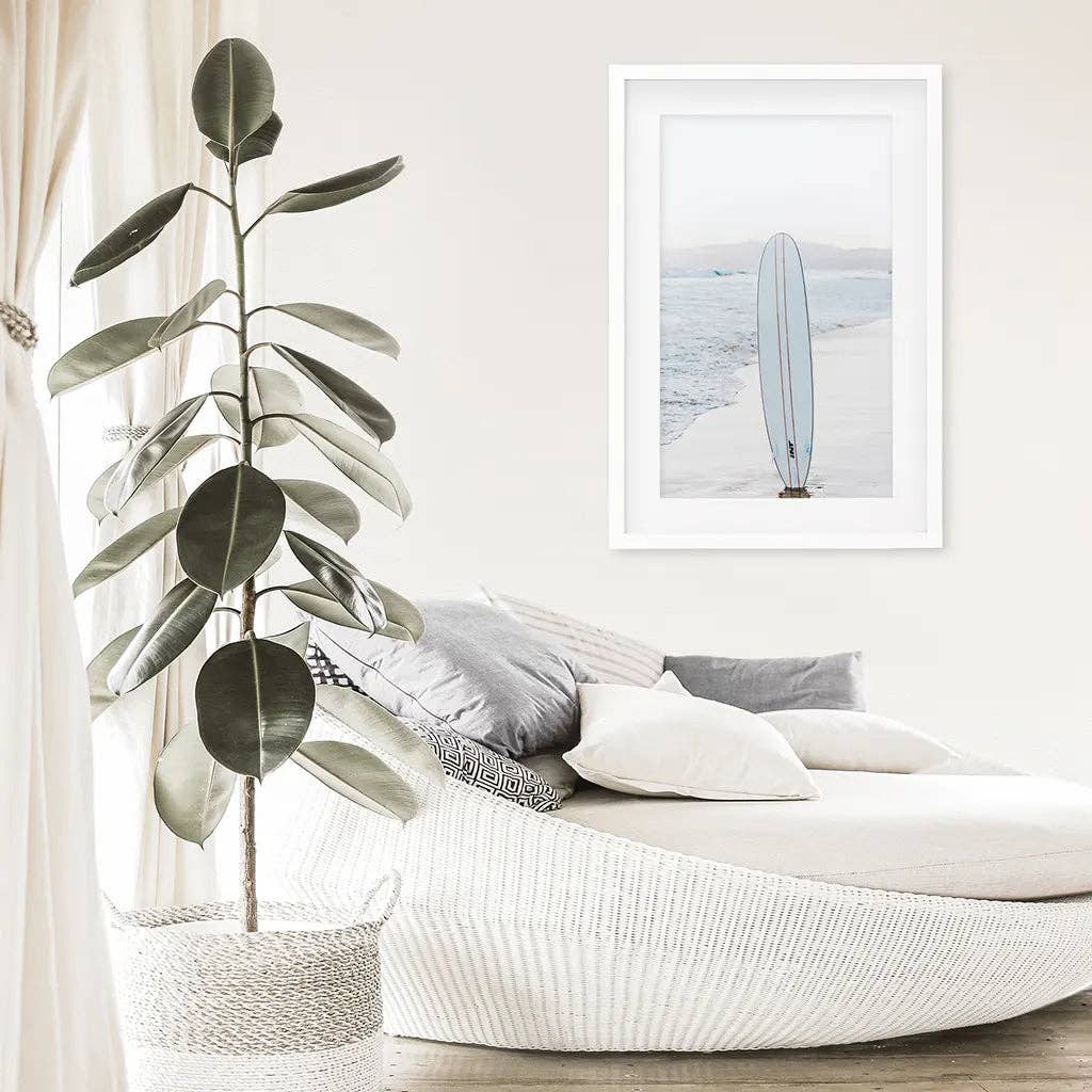 Art Lane - Wholesale Art Print - Blue Surfboard Print. Ocean Beach Wall Art4