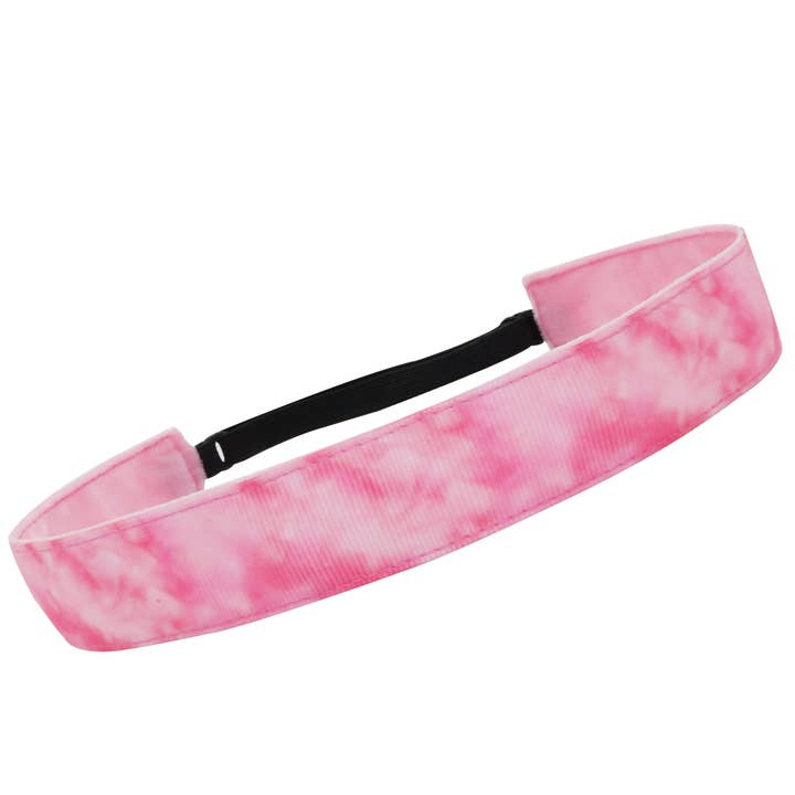Adjustable No Slip Tie Dye Headband - Tonal Pink for wholesale by Frog Sac