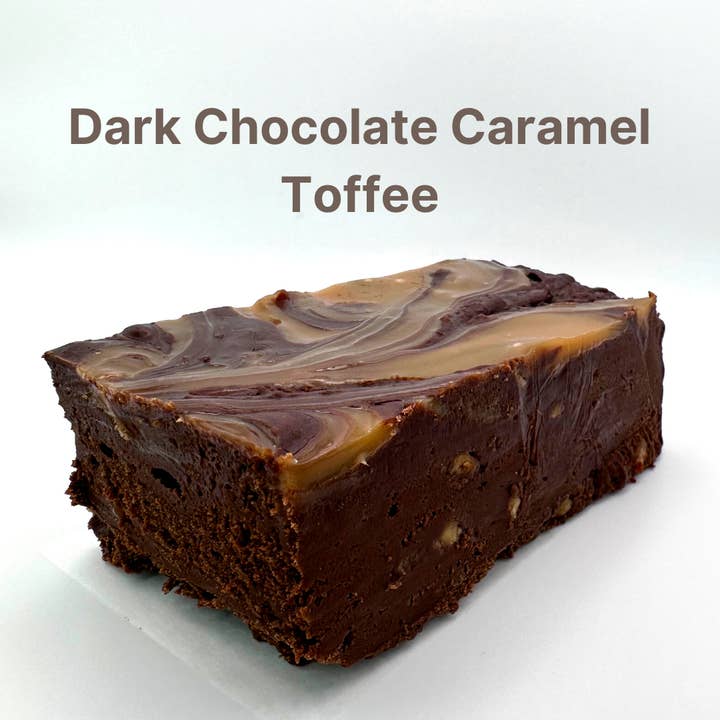 Fudge au caramel et au caramel au chocolat noir (enveloppe de 1/4 lb) pour la vente par Nick's Wicked Tasty Fudge LLC