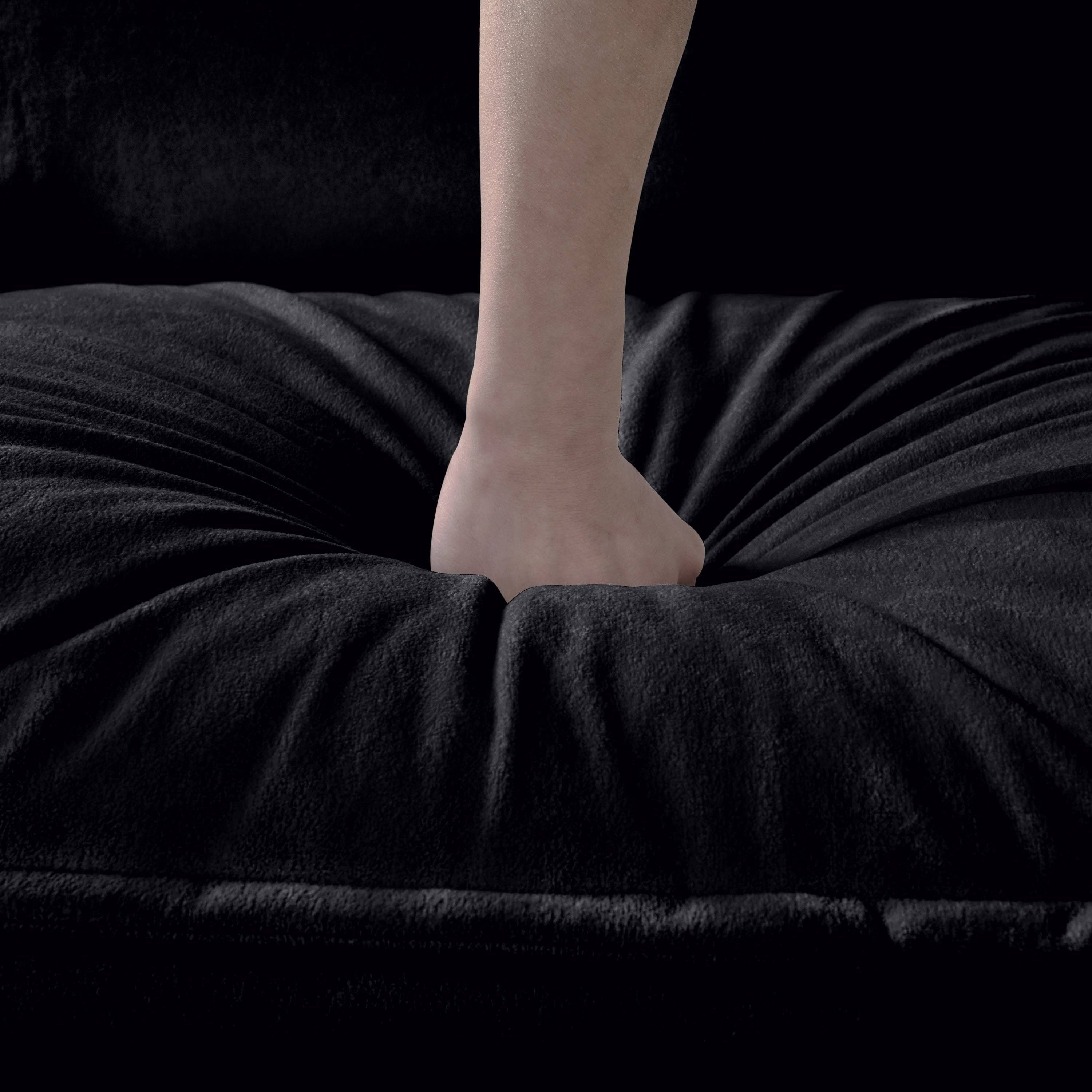 39F Inc. - Vente Canapés - Canapé-lit sectionnel nuage à siège profond surdimensionné, noir13