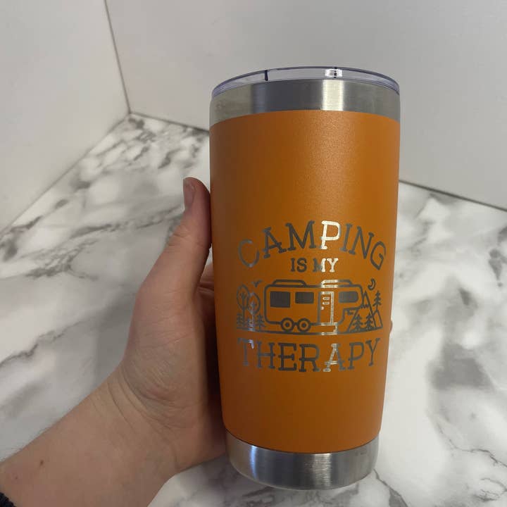 Camping Tumbler for wholesale by Engroovy Laser