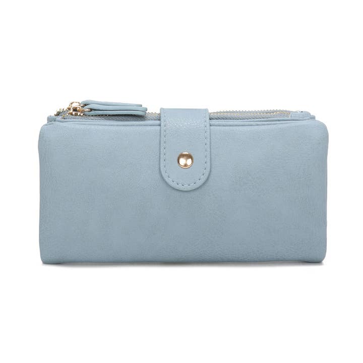 Ellas Trading – wholesale Wallet – Women's – Long Wallet Multiple Card Slots Snap Closure Purse4