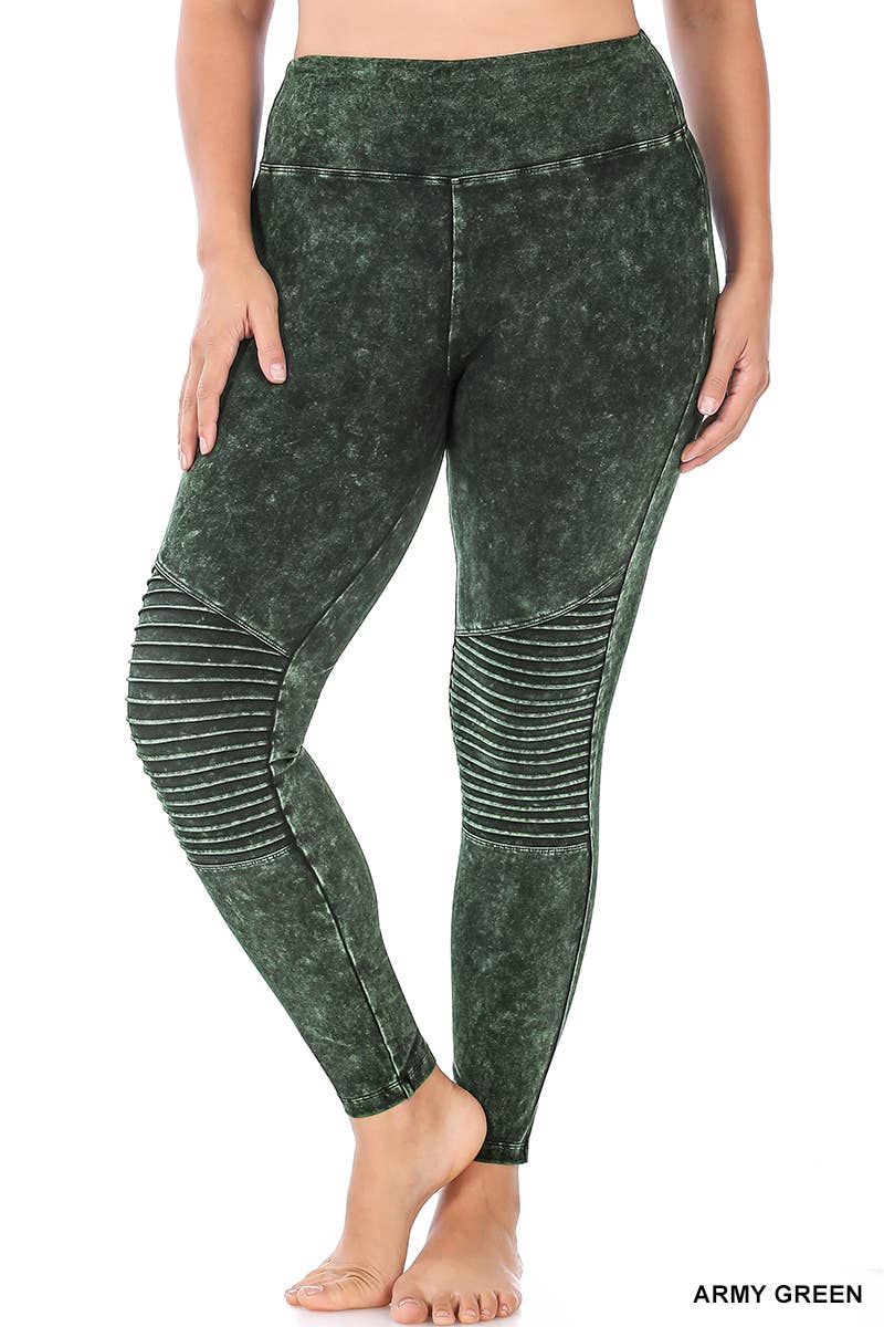 42POPS - Wholesale Sport-/loungelegging - Dames - , SI-21772 GROTE MATEN MINERAALGEWASSEN MOTO MET BREDE TAILLEBAND OVER DE VOLLEDIGE LENGTE4