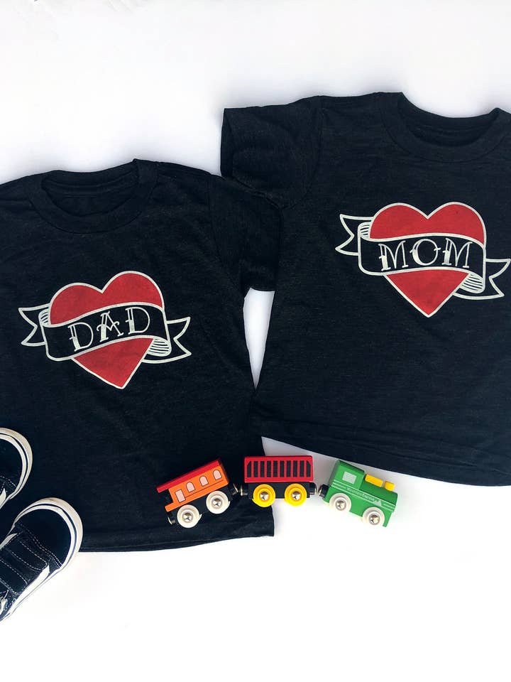 RubiaRojo – wholesale T-shirt med screentryck – Barn – Jag hjärta mamma tatuering barn Tee