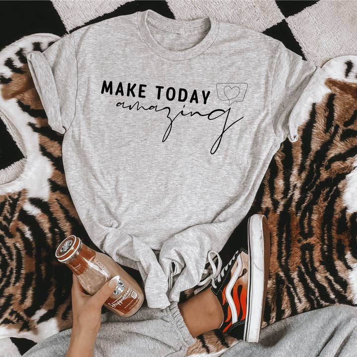 H+P Wholesale - Wholesale Graphic Sweatshirt - Unisex - Make Today Amazing- Mental Health Graphic Tee or Graphic Crew2