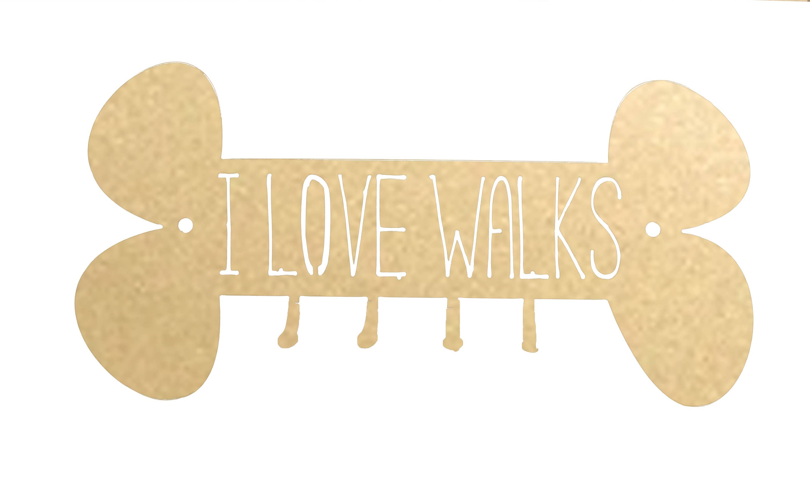 White Barn Decor - Wholesale Sign - I Love Walks Dog Leash Holder2