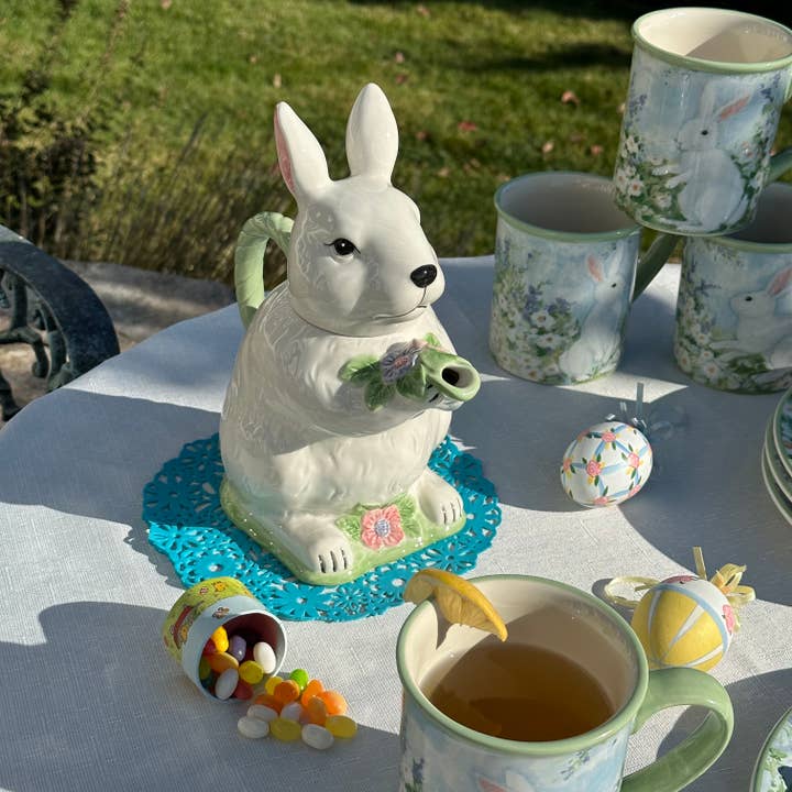Certified International – wholesale Tea pot – Easter Morning 3-D Bunny Teapot1