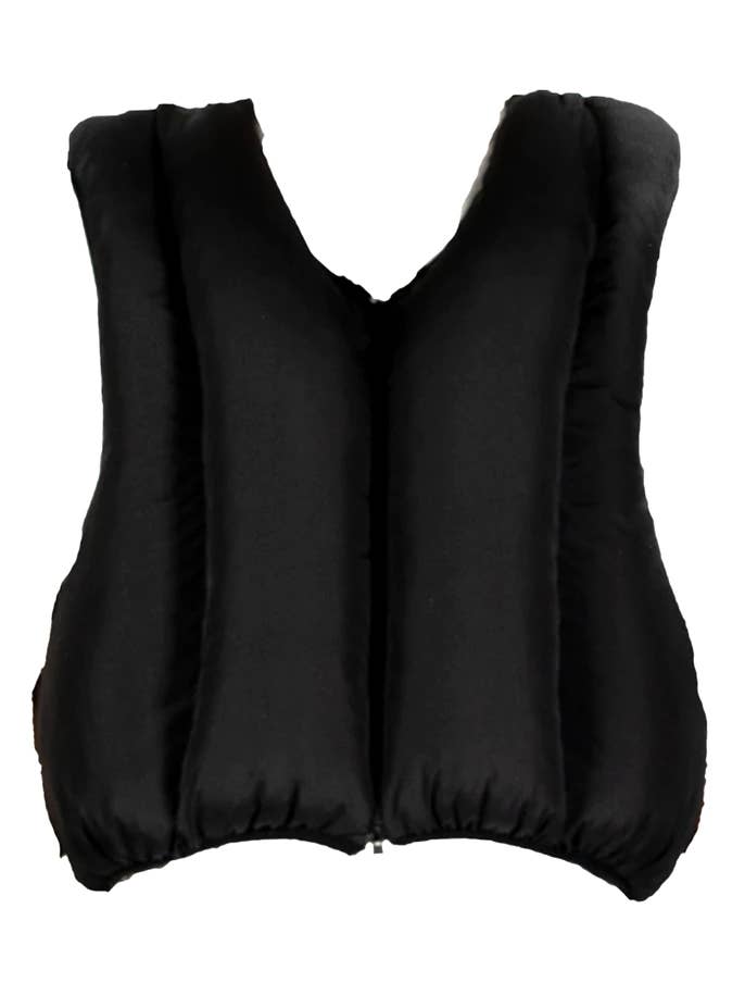 PUFFER VEST - BLACK for wholesale by BOMBER CLOTHING