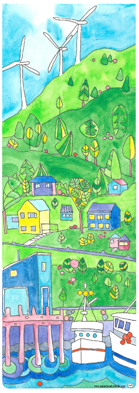 Natasha Zahn Studio – wholesale Vardagliga hälsningskort – Skiva av Kodiak 5 x 7 konstkort3