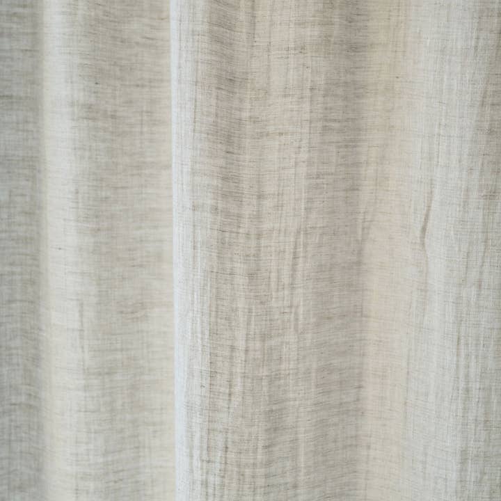 Linen Tales – Großhandel Vorhang – Tagesvorhang-Set aus natürlichem Leinen mit Stangentasche, 2-teilig