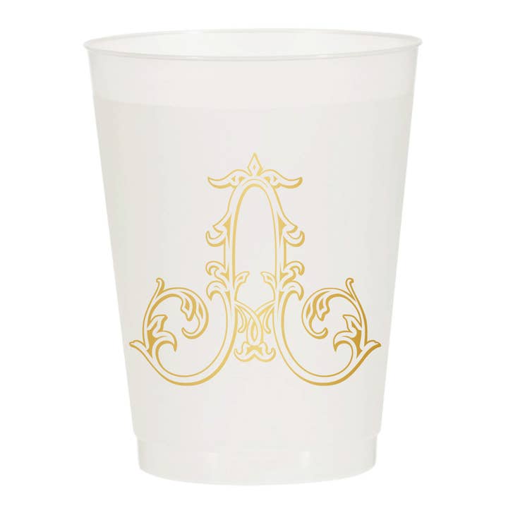 Sip Hip Hooray - Wholesale Disposable Cup - Initial Monogrammed Frosted Cups