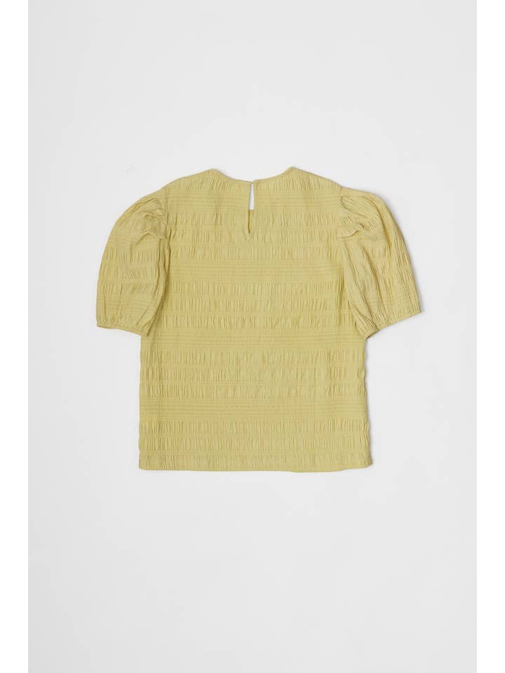 MOD REF – wholesale Blus - Dam – The Celia Top | Texturerad puffärmad topp8