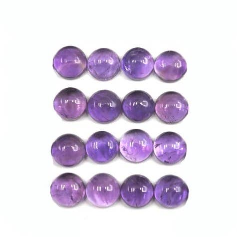 Amethyst Cabs Round 5mm Approximately 8.87 Carat for wholesale by GTG Gems Corp