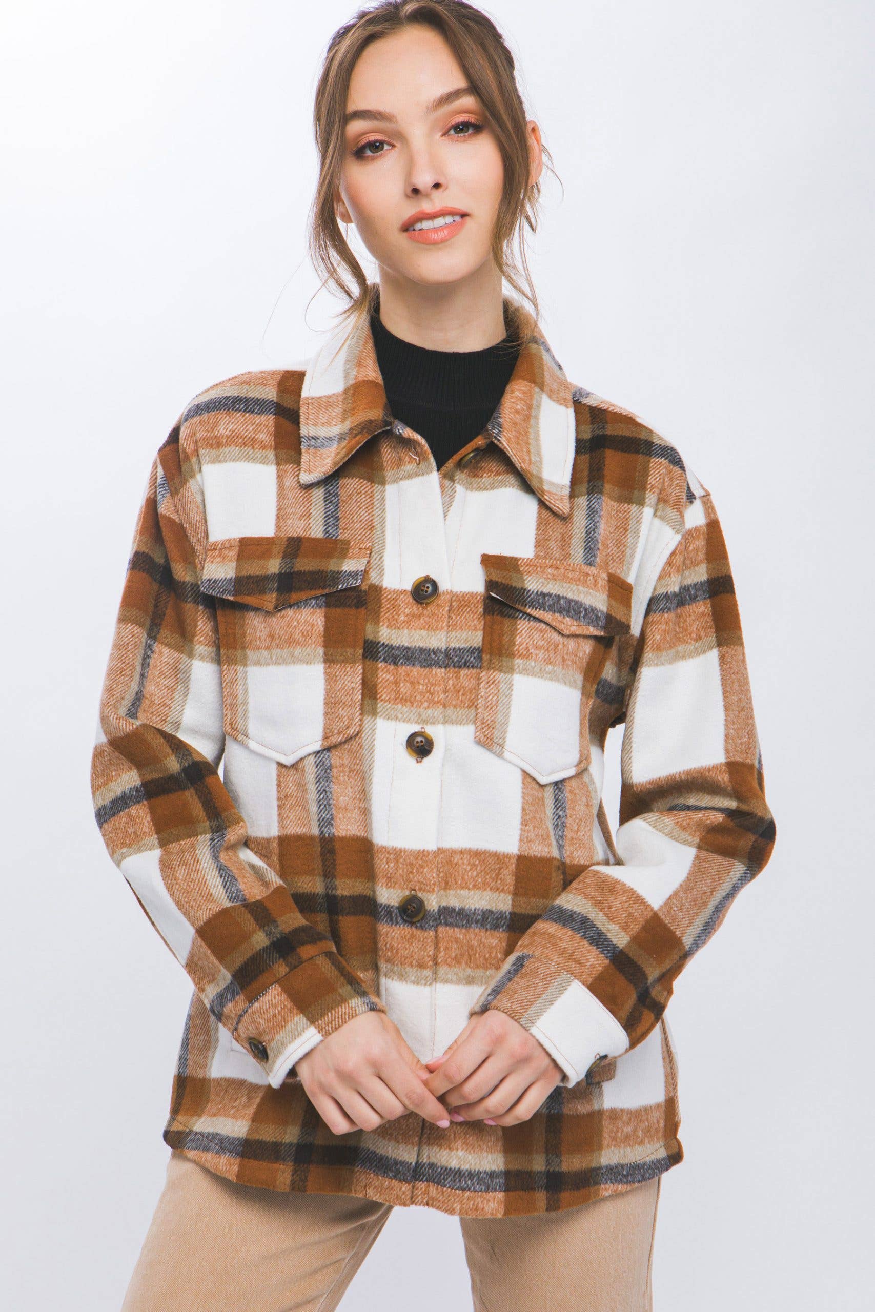 Vanilla Monkey - Venta al por mayor Sobrecamisa - Mujer - Chaqueta abotonada a cuadros2