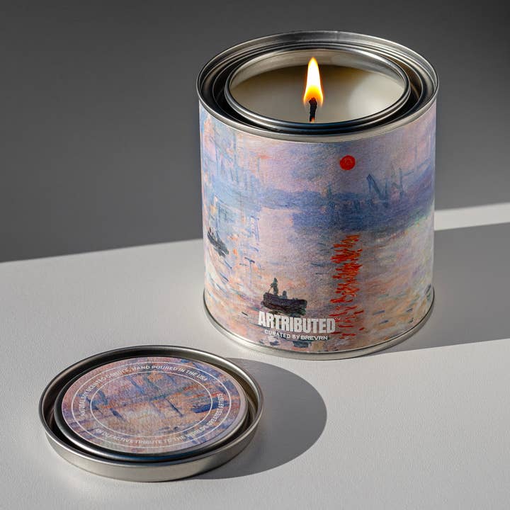 Monet Impression Sunrise Soy Jar Filled Candle Home Decor for wholesale by Candier