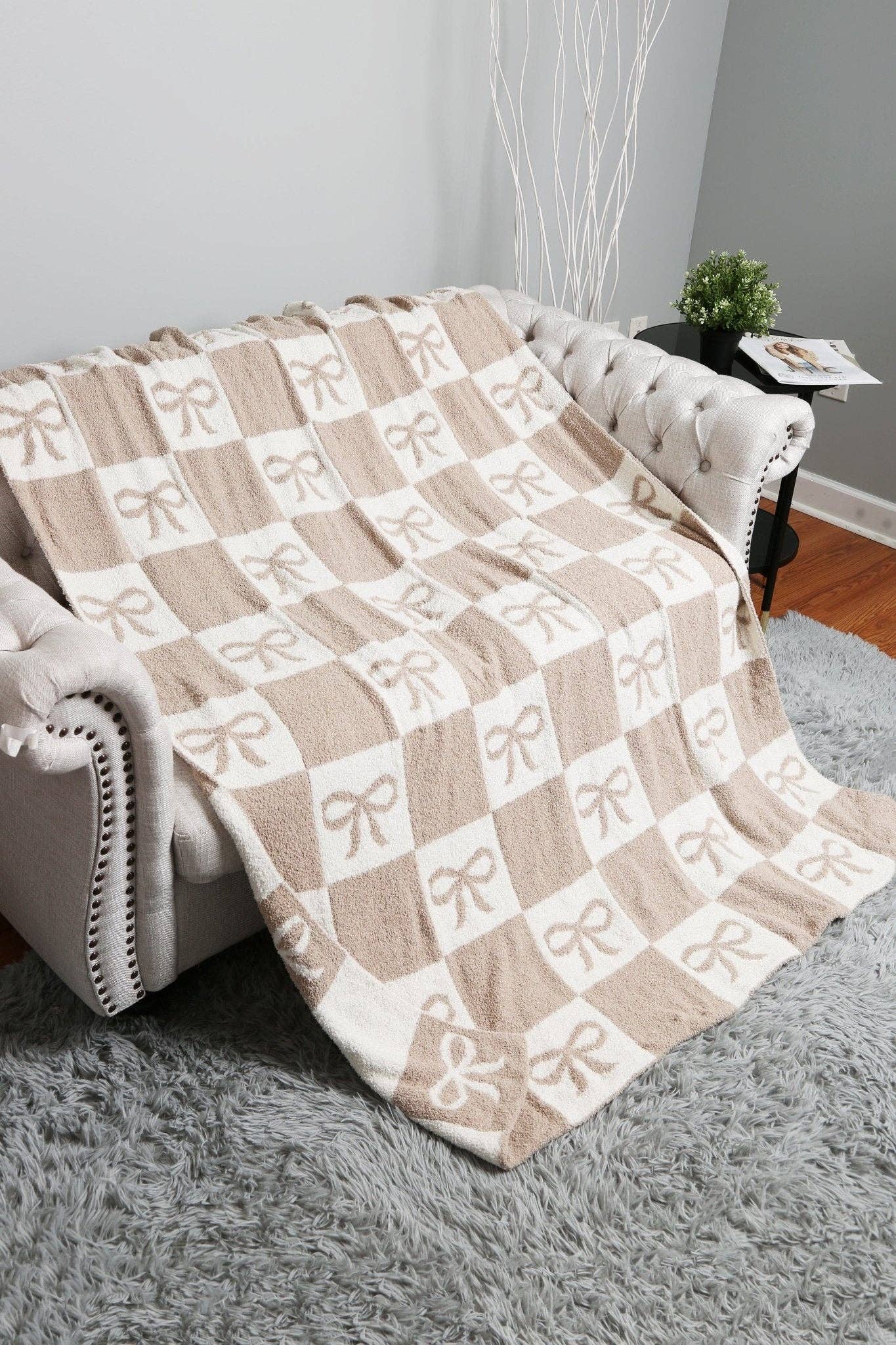 MiMi Wholesale - Wholesale Throw Blanket - JCL6055 Super Lux Ribbon Checker Blanket5