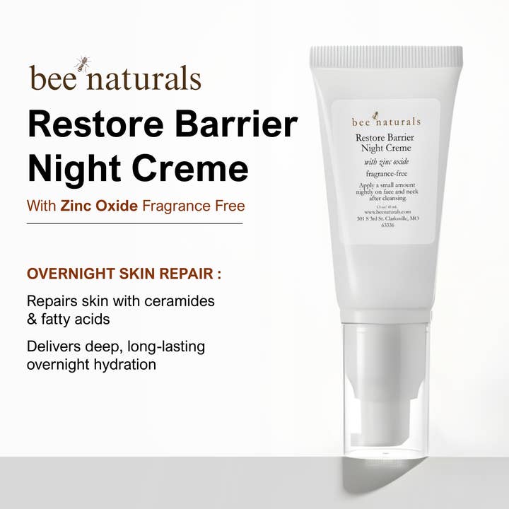 Bee Naturals - Wholesale Night Cream - Restore Barrier Night Crème with Zinc Oxide1