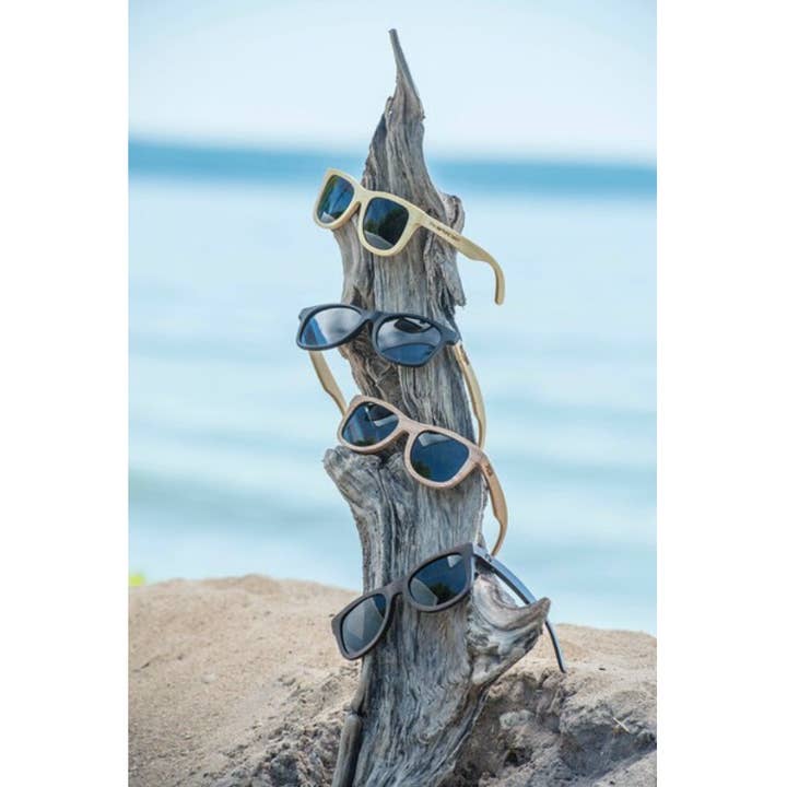 Okuso Custom Gifts - Wholesale Sunglasses - Unisex - Personalized Dyed Bamboo Sunglasses Custom Engraved Glasses