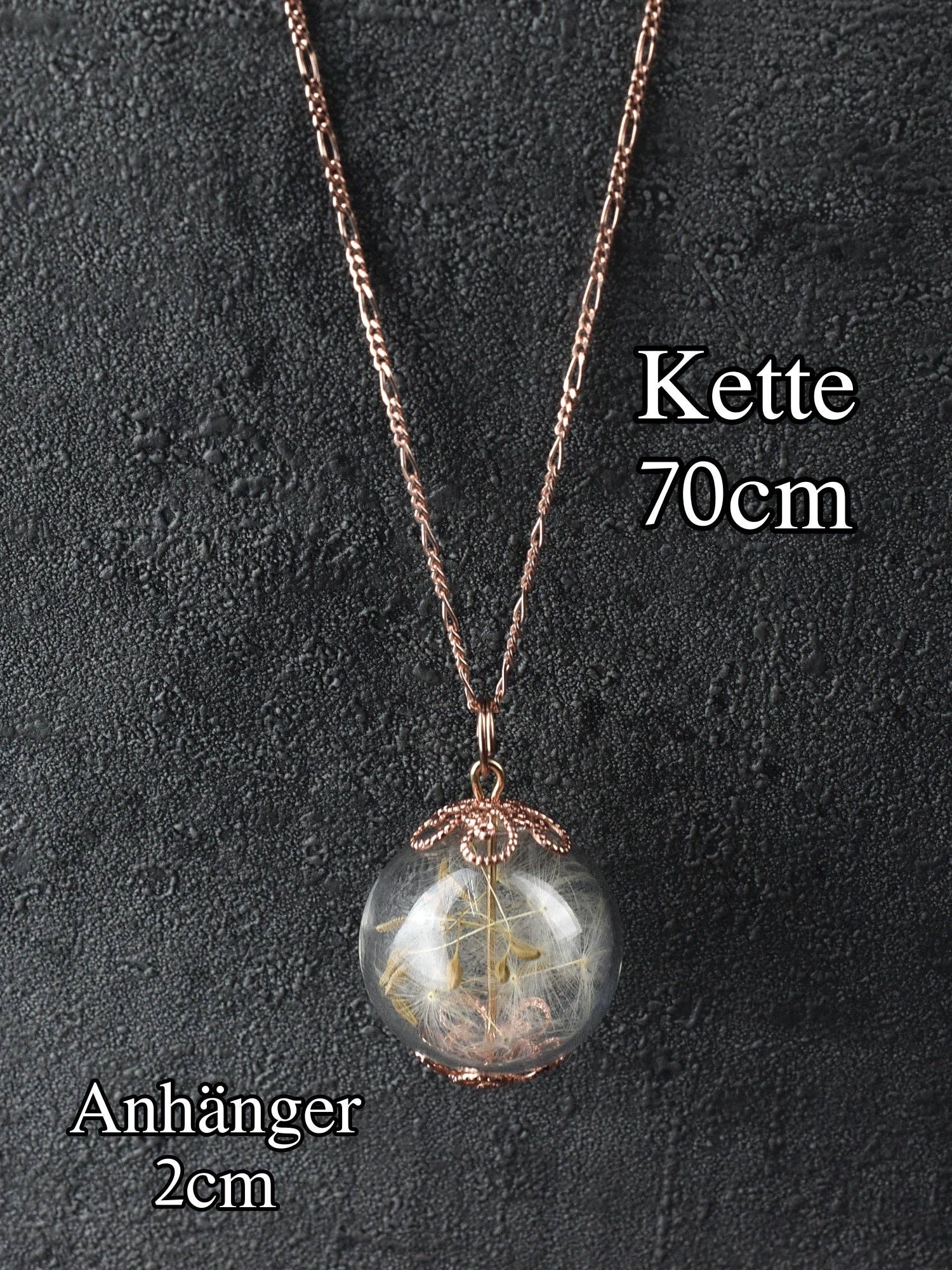 MadamLili - Vendita all'ingrosso Collana con ciondolo/pendaglio - Collana con dente di leone placcato oro rosa sterling 925 - K925-1295