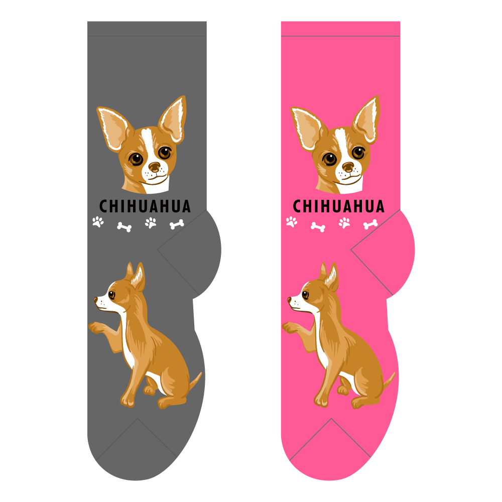 FOOZYS Fun Socks - Wholesale Socks - Women's - Chihuahua Socks0