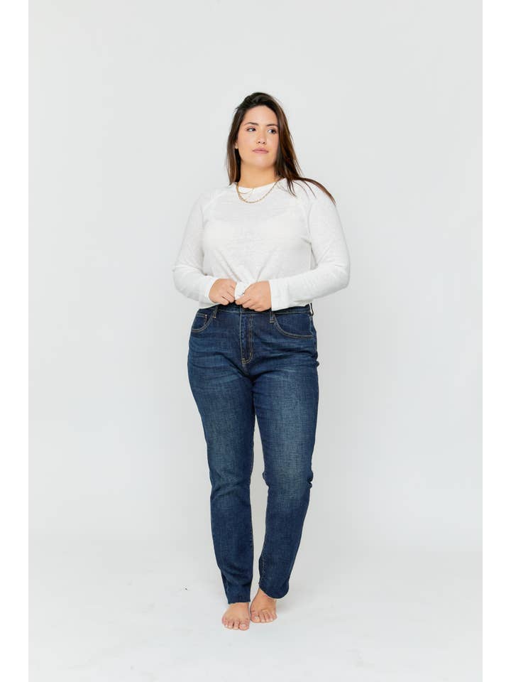 Oliver Logan - Vendita all'ingrosso Jeans - Donna - Crosby Jeans a Vita Media con Taglio Rilassato e Gamba Affusolata, Ralph5