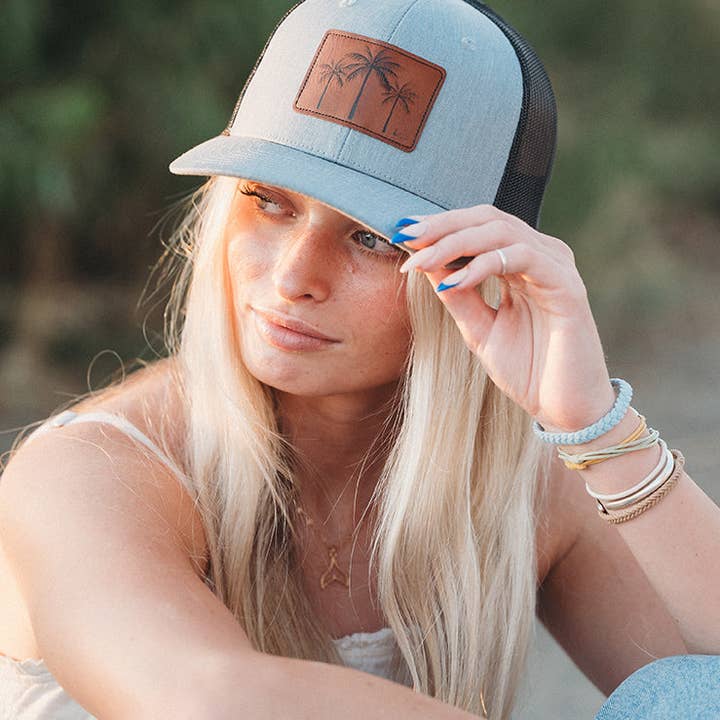 K'Lani hair tie bracelets - Wholesale Trucker Hat - Women's - K'lani Trucker Hat - Black/Grey 3 Palms