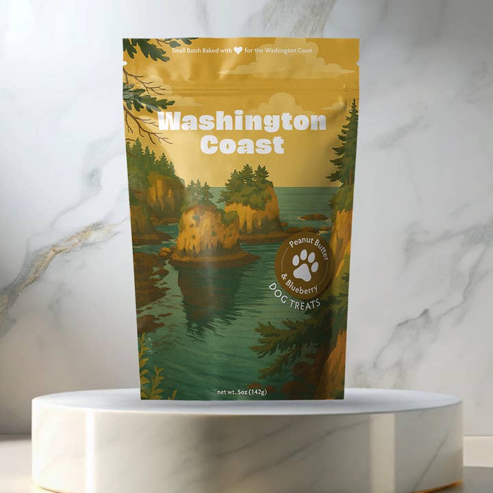 Neoteric Brands - Wholesale Pet Treats - Dog - The Washington Coast Souvenir Dog Treats - 5oz Small-Batch0