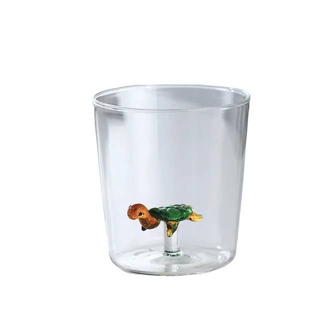 IVORE.GROUP – Großhandel Trinkglas/Tasse – Eingebauter 3D-Becher aus Borosilikatglas mit Tiermotiv (300 ml)