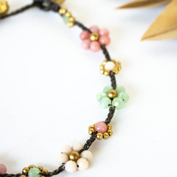 Bali Queen - Wholesale Anklet - Crystal Flower Anklet 5 Pack3