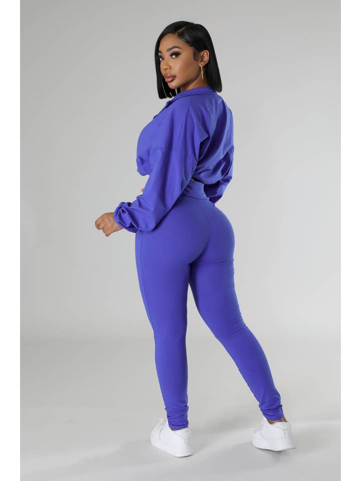 5besties inc - Wholesale Top & Pant Set (NOT Loungewear) - Women's - ZIP UP WINDBREAKER AND LEGGINGS SET