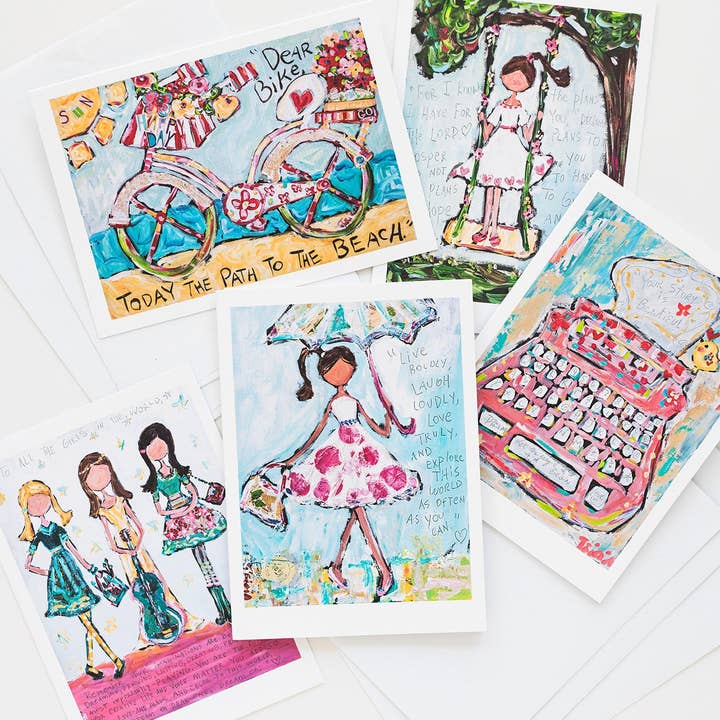 Happy Card Series for wholesale by Tricia Robinson Art