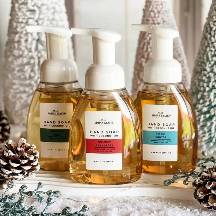 Winter/Holiday Hand Soap for wholesale by Simply Stated Bath & Body