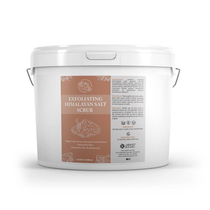The Midwest Sea Salt Company - Wholesale Body Scrub/Exfoliant - Exfoliating Himalayan Salt Scrub - 128oz