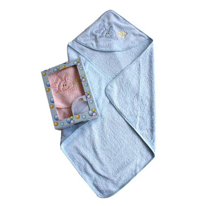 HAPPY baby sponge bathrobe with hood for wholesale by Almatex srl