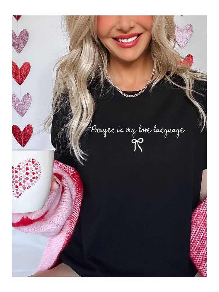 COLORBEAR - Wholesale T-shirt (graphic) – women's - Prayer Is My Love Language Graphic Tee2