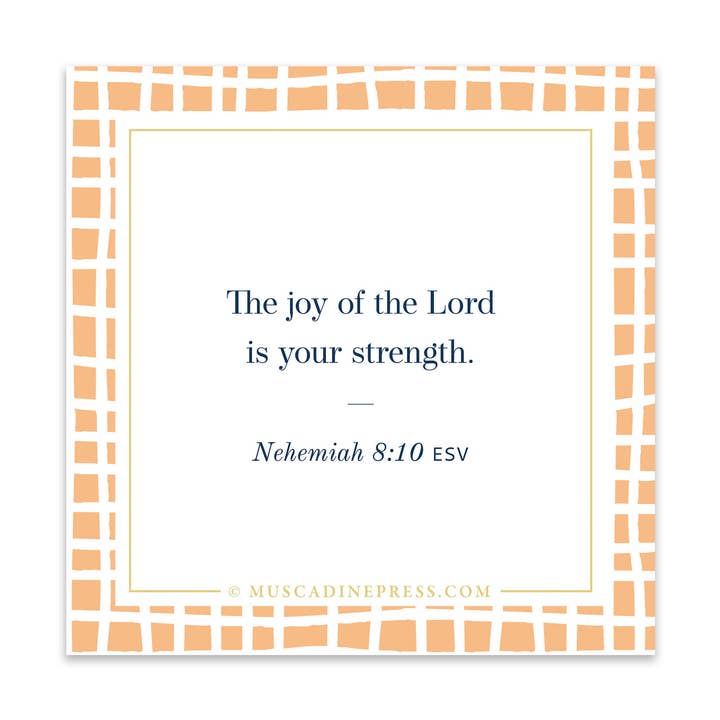 Scripture Mirror Cling, The Joy of the Lord for wholesale by Muscadine Press