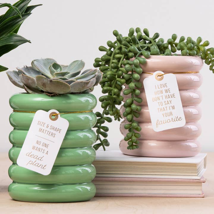 Size & Shape Matters Green Planter for wholesale on Faire1