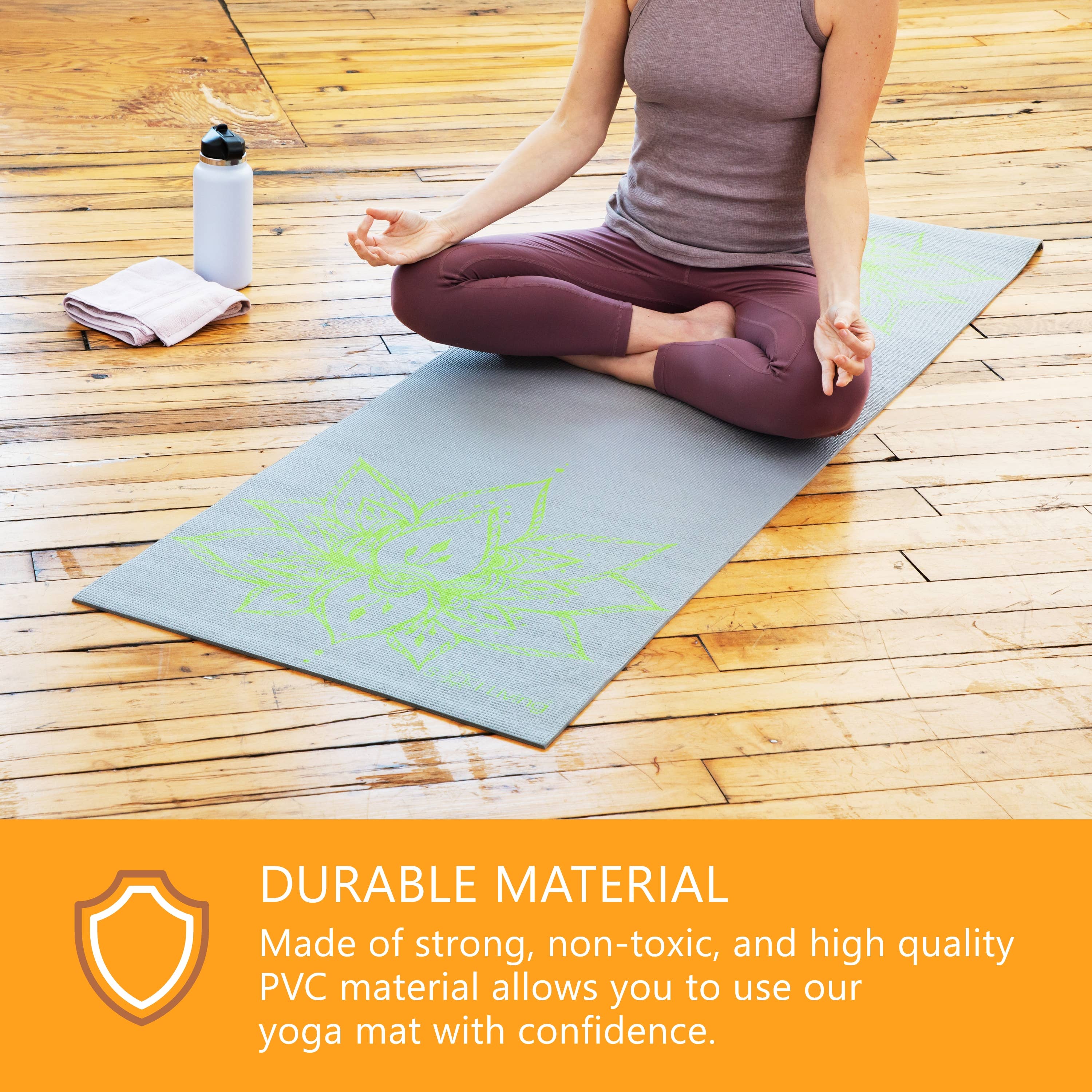 Sol Living - Wholesale Yoga Mat - PVC Premium Yoga Mat - Non Slip -  24" x 72"7
