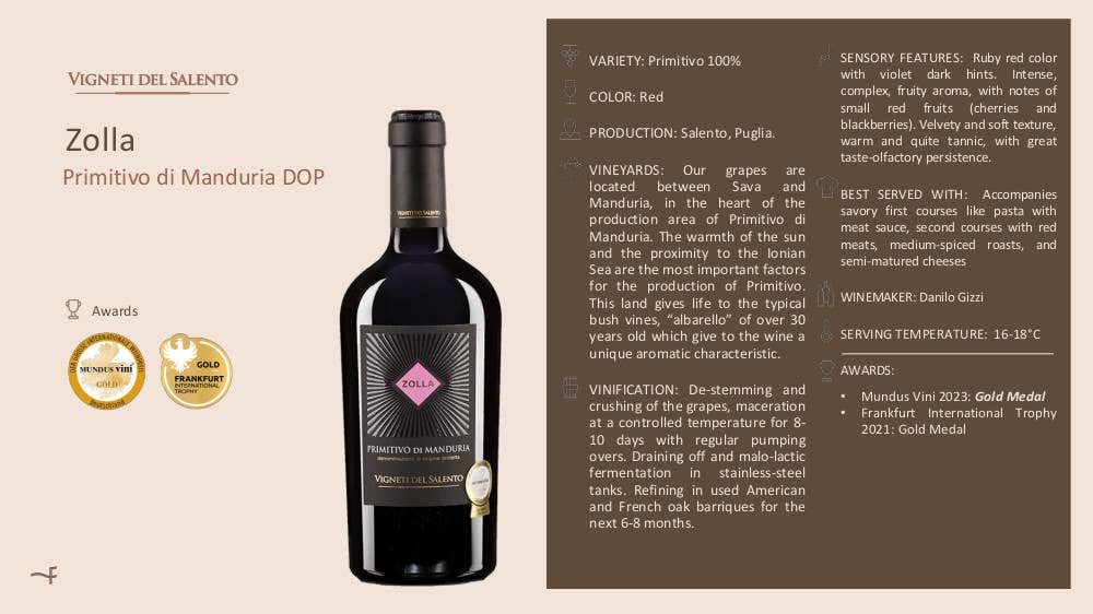 Metina SAS - Wholesale Red Wine - Zolla Primitivo di Manduria DOP Vineyards of Salento1