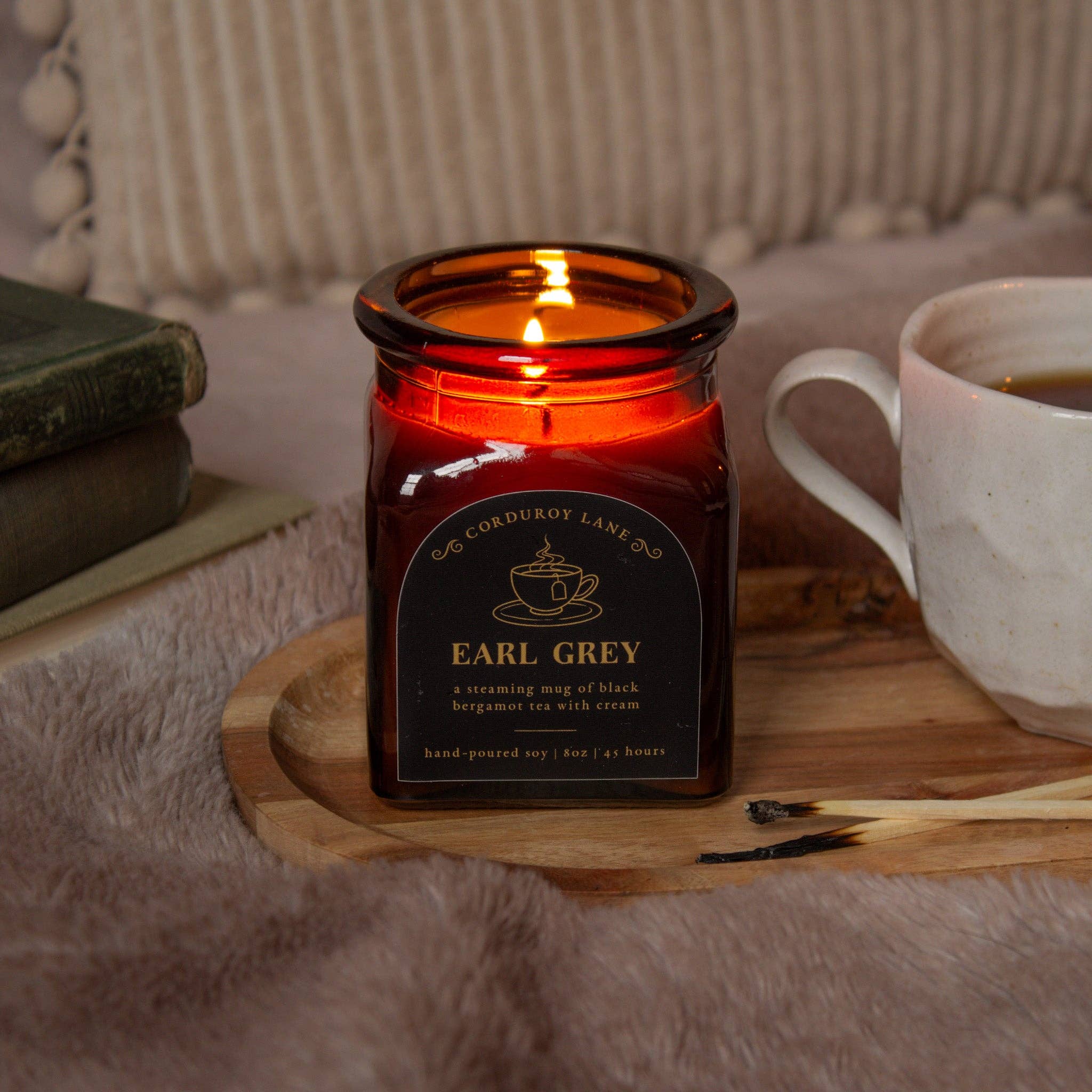 Corduroy Lane Candle Co - Wholesale Jar/Filled Candle - Earl Grey Scented Apothecary Candle6
