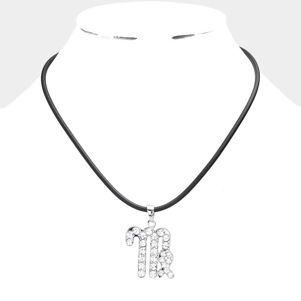 Sensibling Corp. - Wholesale Pendant/Charm Necklace - Stone Embellished Zodiac Pendant Necklace1