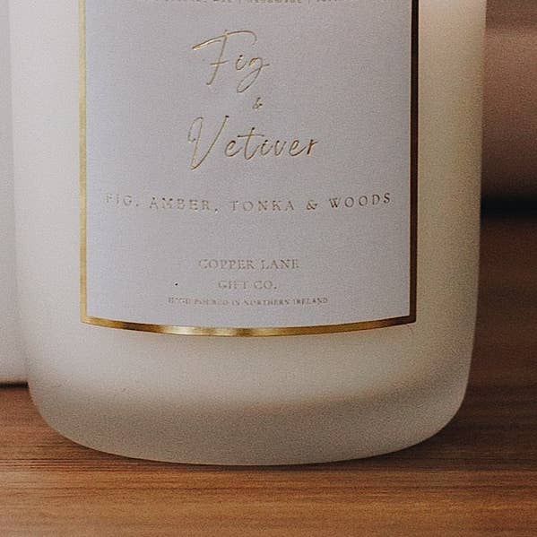 Fig & Vetiver | Coconut Wax Candle for wholesale by Copper Lane Gift Co.